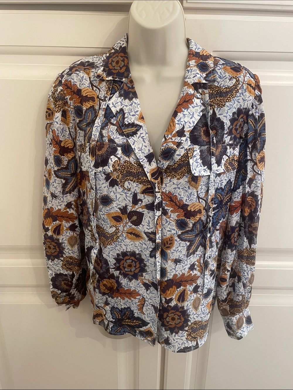 Ulla Johnson floral button front shirt sz 2
